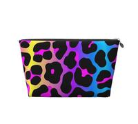 Stampa leopardata al neon, Borsa da toilette Borsa per trucco Borsa per cosmetici Borsa da toilette da viaggio portatile