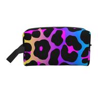 Stampa leopardata al neon, Borsa per il trucco Borsa per cosmetici Borsa da viaggio portatile da viaggio Borsa per trucco Organizer