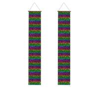 Stampa leopardata arcobaleno, Decorazioni per feste di laurea - Striscione da appendere al portico, bandiera di benvenuto per esterni e interni