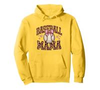Stampa leopardata Baseball Mama Felpa con Cappuccio