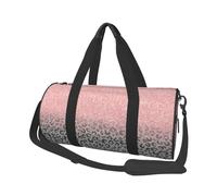 Stampa leopardata con glitter argento oro rosa, Borsone da viaggio di grande capacità Borsa rotonda Borsa da viaggio sportiva Borsa da viaggio Borsa da fitness