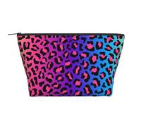 Stampa leopardata con sfumature di colore al neon, Borsa da toilette Borsa per trucco Borsa per cosmetici Borsa da toilette da viaggio portatile