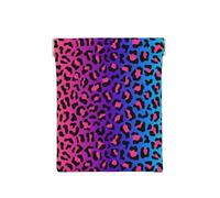 Stampa leopardata con sfumature di colore al neon, Spremere il portafoglio superiore da donna Borsa portaoggetti Piccola portamonete Portamonete