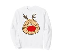 Stampa Leopardata di Rudolph la Renna di Natale Felpa