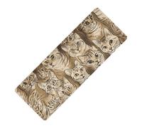 Stampa leopardata gialla gatti stampati tappetino yoga caldo yoga gomma naturale antiscivolo, con borsa tapete para ejercicio 180x66 cm per le donne