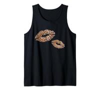 Stampa Leopardata Labbra Graphic Bold Cheetah Bocca Bacio Donna Canotta