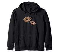 Stampa Leopardata Labbra Graphic Bold Cheetah Bocca Bacio Donna Felpa con Cappuccio