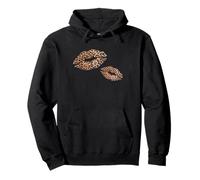 Stampa Leopardata Labbra Graphic Bold Cheetah Bocca Bacio Donna Felpa con Cappuccio