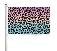 Stampa leopardata, motivo leopardato, viola,Bandiera da giardino, bandiera decorativa da cortile, bandiera bifacciale, 2x3 piedi, per esterni e interni