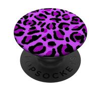 Stampa leopardata viola Y2K estetica retrò anni '90 con PopSockets PopGrip Adesivo