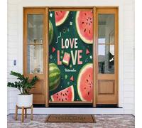 Stampa Love Anguria n. 11 Coperture decorative per porte, striscione decorativo per interni/esterni, primavera, estate, autunno, inverno, Halloween, Natale, decorazioni per la casa