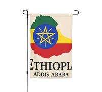 Stampa mappa dell'Etiopia 30,5 x 45,7 cm bandiera floreale da giardino per tutte le stagioni decorazione esterna spessa per prati bandiera