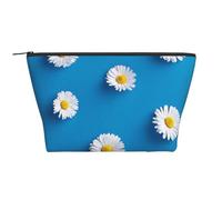 Stampa margherita bianca, Borsa da toilette Borsa per trucco Borsa per cosmetici Borsa da toilette da viaggio portatile