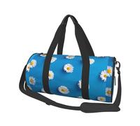 Stampa margherita bianca, Borsone da viaggio di grande capacità Borsa rotonda Borsa da viaggio sportiva Borsa da viaggio Borsa da fitness