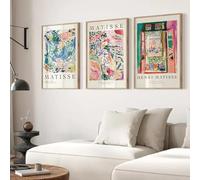 Stampa Matisse SET di 3 poster Il paesaggio della finestra aperta a Collioure Pittura artistica da parete Soggiorno Corridoio Decorazione della parete19,6 x 27,5 pollici (50x70 cm) x3 Senza cornice