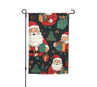 Stampa Merry Christmas versatile ed elegante bandiera da giardino per tutte le stagioni Outdoor Yard Decor Portici Giardini