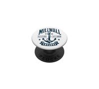 Stampa Millwall dell'isola dei cani, East London, Inghilterra, blu navy invecchiato PopSockets PopGrip Adesivo