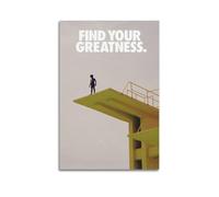 Stampa minimalista con scritta "Find Your Greatness", poster alla scoperta di sé, elegante tela artistica da parete, decorazione moderna da appendere, 30 x 45 cm