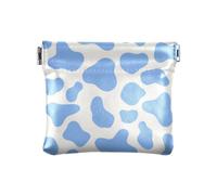 Stampa Mucca Blu Pastello Moda PU Cuoio Piccolo Portamonete Portatile Organizzazione Sacchetti per le Donne monedero Chico para monedas