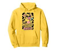 Stampa Mucca Estetica Western Bovine Chic Pastello Macchiato Felpa con Cappuccio