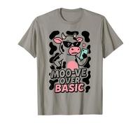 Stampa Mucca Estetica Western Bovine Chic Pastello Macchiato Maglietta