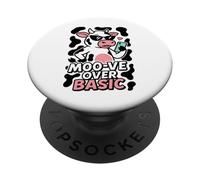 Stampa Mucca Estetica Western Bovine Chic Pastello Macchiato PopSockets PopGrip Adesivo