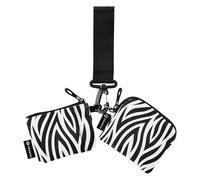 Stampa Nero Bianco Donne Custodie per Carte Porta Cambiamenti Dimensioni Compatte Cerniera Cash Coin Purse con Cerniera Tasca portamonete per gli Uomini 2 Pz, stampa nero bianco, 1 size, Art Deco