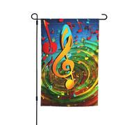 Stampa note musicali 30,5 x 45,7 cm portico tutte le stagioni bandiere all'aperto decorazione cortile bandiera patio decorazione cortile