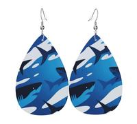 Stampa Orecchini Abstract Sharks Waterdrop Di Orecchino Confortevoli Teardrop Orecchini Per Decorazioni Festa Della Mamma Vacanze