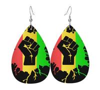 Stampa Orecchini Donna Black History Black Power African Pride Ciondolo Orecchio Confortevoli Teardrop Orecchini Per Bambina Festa Della Mamma Vacanze
