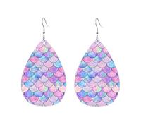 Stampa Orecchini Donna Pendenti Fish Scale Fishs Pattern Ciondolo Orecchio Confortevoli Orecchini Pendenti Lunghi per Festa della mamma Festa Compleanno