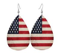 Stampa Orecchini Pendenti Donna American Flag Ciondolo Orecchio Confortevoli Teardrop Orecchini Per Decorazioni Bambina Festa
