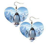 Stampa Orecchini Penguin Antarctica Ice Waterdrop Di Orecchino Confortevoli Orecchini Pendenti Per Decorazioni Festa Vacanze