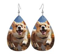 Stampa Orecchini Running Corgi Orecchino da Donna Leggero Orecchini Pendenti Lunghi per Decorazioni Bambina Vacanze