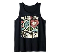 Stampa pace, amore e veganismo - Simpatico design con diritti degli animali Canotta