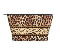 Stampa pelle di tigre leopardo, Borsa da toilette Borsa per trucco Borsa per cosmetici Borsa da toilette da viaggio portatile