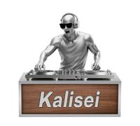 Stampa personalizzata 2D acrilico DJ Player Desk Ornament Plaque, nome personalizzato DJ Music Disc Player Mixer Turntable Decor Sign, regalo per gli amanti della musica Natale (S-07)