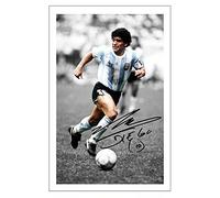 Stampa Photo autografata e prestampata di Diego Maradona, autografo del Calciatore Argentino, 304,8 mm x 203,2 mm, 304,8 mm x 203,2 mm