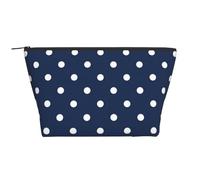 Stampa Pois Bianchi Blu Navy, Borsa da toilette Borsa per trucco Borsa per cosmetici Borsa da toilette da viaggio portatile