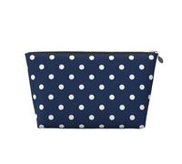 Stampa Pois Bianchi Blu Navy, Borsa da toilette Borsa per trucco Borsa per cosmetici Borsa da toilette da viaggio portatile
