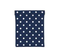 Stampa Pois Bianchi Blu Navy, Spremere il portafoglio superiore da donna Borsa portaoggetti Piccola portamonete Portamonete
