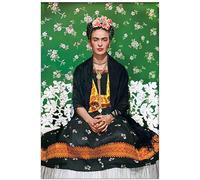 Stampa Poster Di Frida Kahlo Con Art Definition in Spagnolo, Ritratto Moderno Dell'acquerello Fern Flower Smoke Vintage Stampa Su Tela Immagine Arte Muraria, Femminismo, Unframed,70×90cm