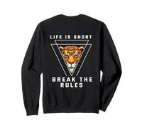 Stampa Posteriore Life is Short Break The Rules Felpa