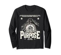 Stampa Posteriore Vintage There is Purpose in The Waiting Christian Maglia a Manica