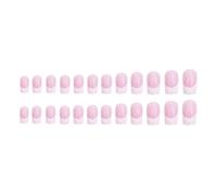 Stampa quadrata della bara sulle unghie 24pcs set artificiale lucido bastone su acrilico per gli individui di moda francese chiodo falso