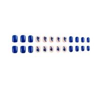 Stampa quadrata Su Chiodi Farfalla Unghie Finte Colla Su Chiodi Artificiali Chiodi Acrilici 12 Dimensioni 24pcs Stick Su Unghie Donne