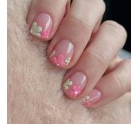 Stampa Quadrato Su Chiodi Adesivi Falso Acrilico Artificiale 12 Dimensione 24 Pcs Stick Per Unghie Donne