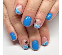 Stampa Quadrato Su Chiodi Costa Unghie Finte Colla Su Acrilico Artificiale 24 Pcs Stick Per Le Donne Ragazze Stampa Chiodo Bara Mandorla Chiodo Francese