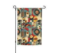 Stampa retrò moderna versatile ed elegante bandiera da giardino per tutte le stagioni Outdoor Yard Decor Portici Giardini