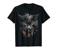 Stampa ritratto gatto grafico amante degli animali disegno arte gatto Maglietta
